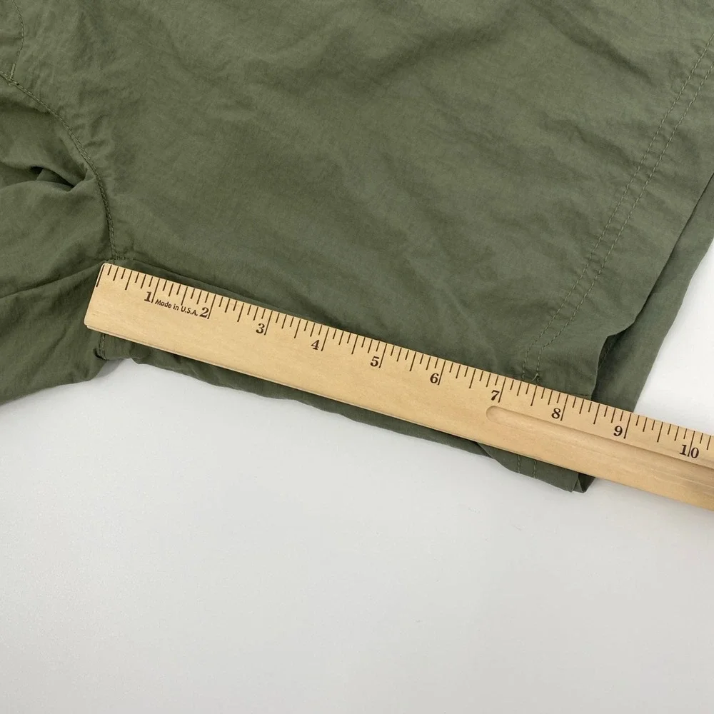 Croft Barrow Cargo Shorts Mens 42 Green Nylon Utility Gorpcore Hiking Outdoors